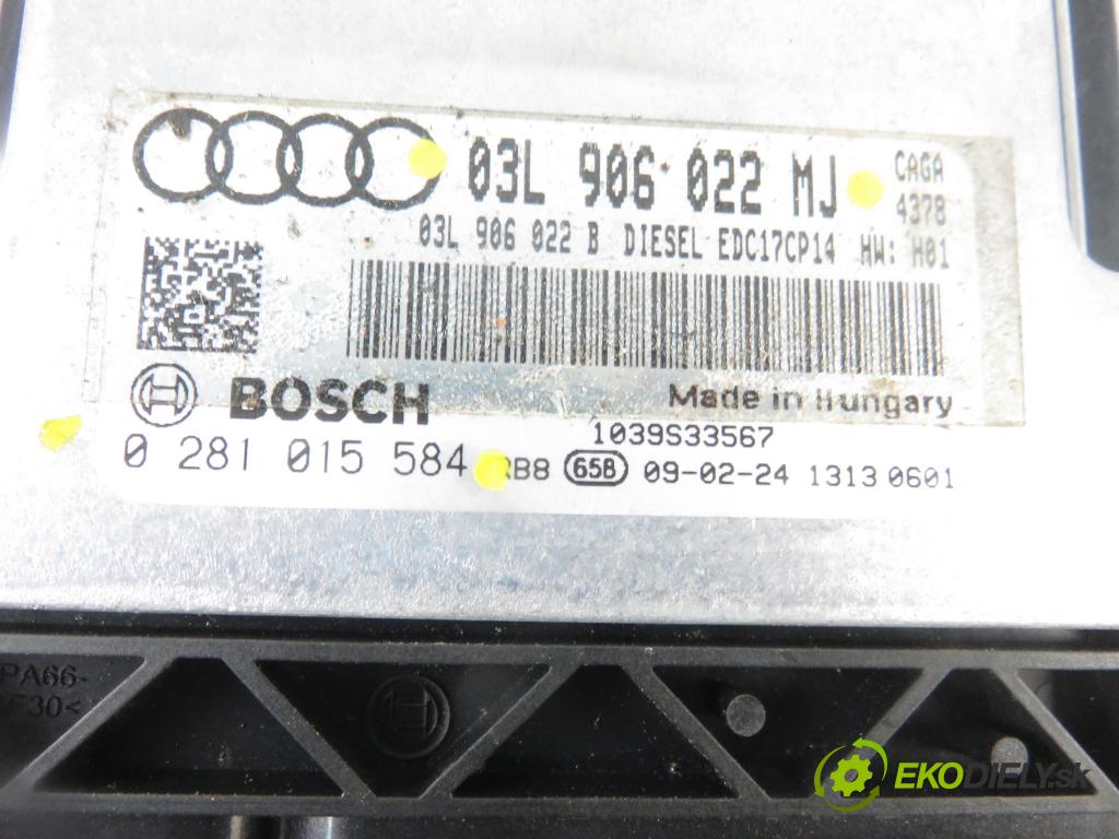 AUDI A4 (8K2, B8) SEDAN 2009 105,00 2.0 TDI - CAGA 1968,00 řídící jednotka motora 03L906022MJ ; 0281015584