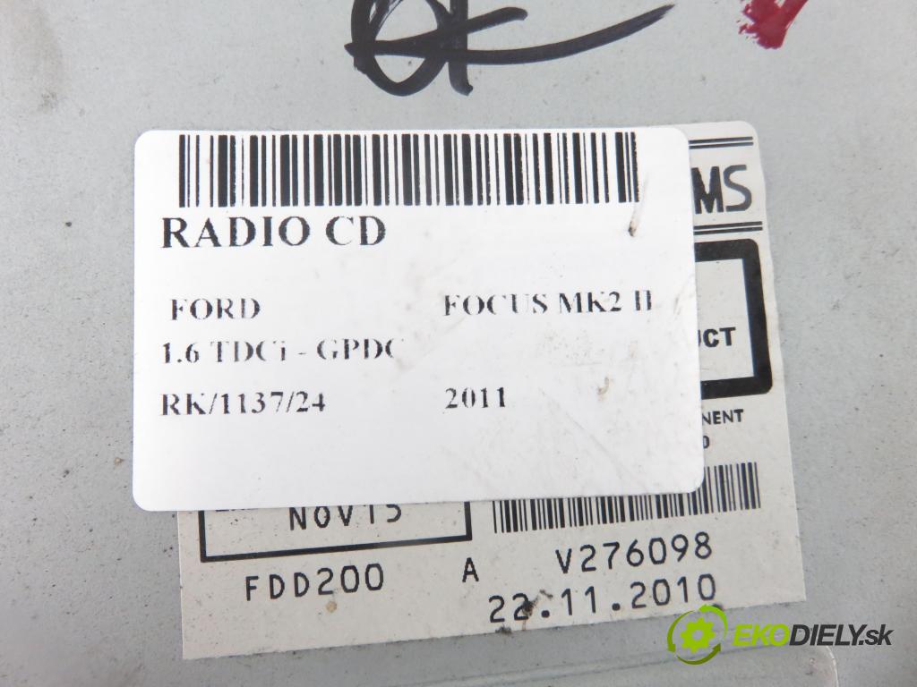 FORD FOCUS II (DA_, HCP) HB 2011 66,00 1.6 TDCi - GPDA 1560,00 RADIO CD 7M5T18C815BC