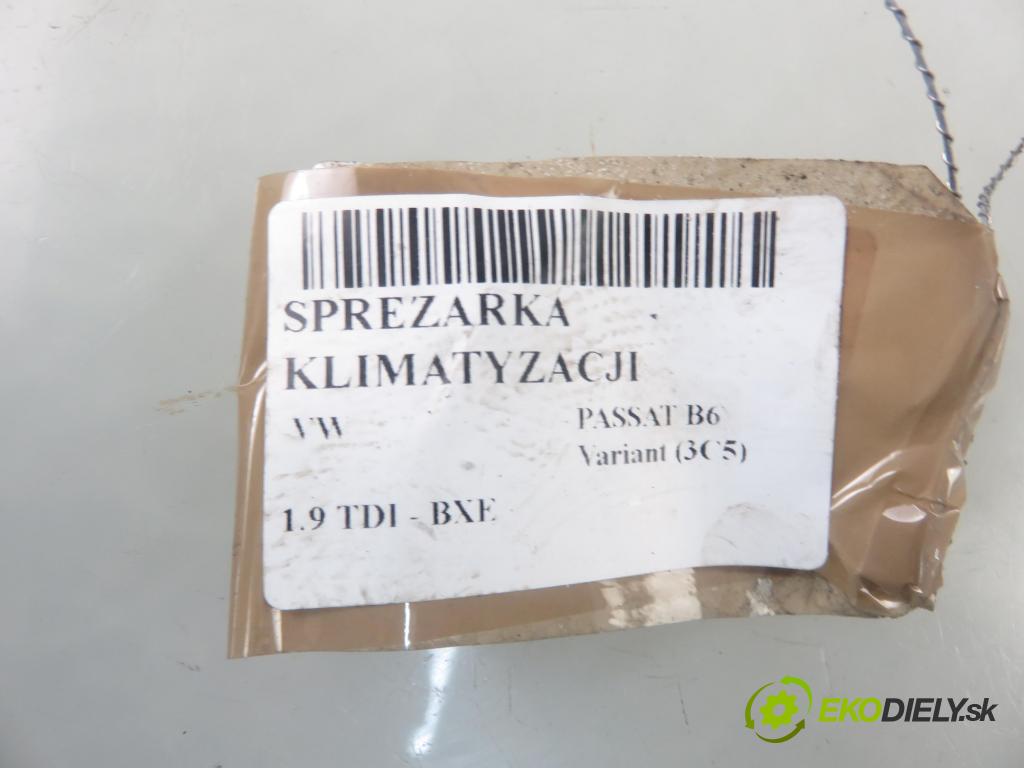 VW PASSAT B6 Variant (3C5) KOMBI 2006 77,00 1.9 TDI - BXE 1896,00 KOMPRESOR: klimatizace 1K0820803S (Kompresory)