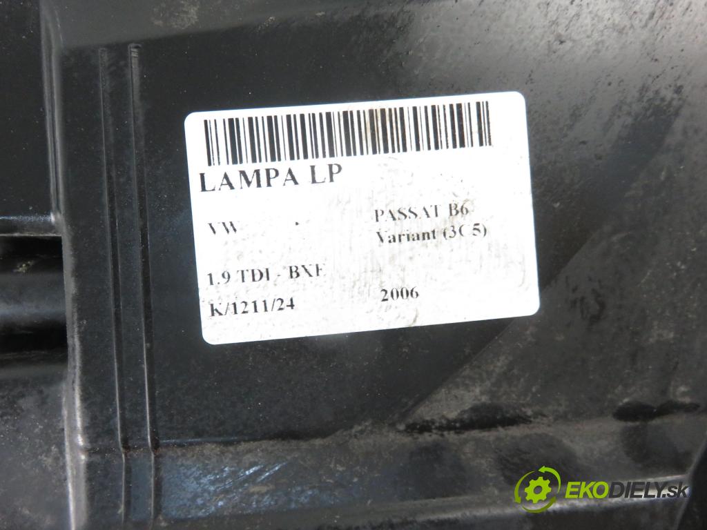 VW PASSAT B6 Variant (3C5) KOMBI 2006 77,00 1.9 TDI - BXE 1896,00 Svetlo LP 3C0941005Q