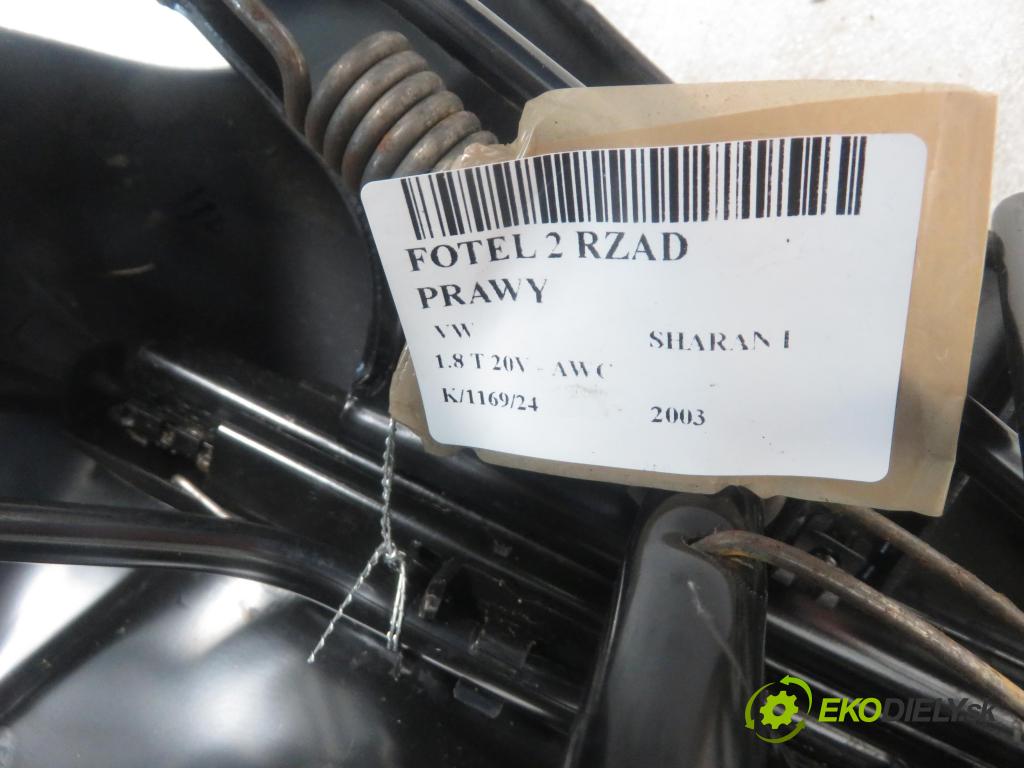 VW SHARAN (7M8, 7M9, 7M6) MINIVAN 2003 110,00 1.8 T 20V - AWC 1781,00 Sedadlo 2 rad pravy