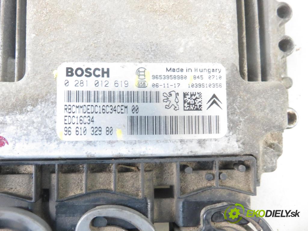 CITROEN BERLINGO / BERLINGO FIRST nadwozie wielkoprzestrzenne (MPV) KOMBIVAN 2007 66,00 1.6 HDI 90 - 9HX (DV6ATED4) 1560,00 řídící jednotka motora 9661032980 ; 9653958980 ; 0281012619