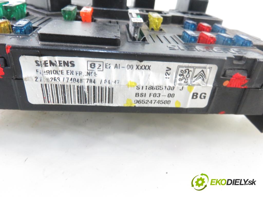 CITROEN C3 I (FC_) HB 2004 44,00 1.1 i - HFX (TU1A) 1124,00 MODUL BSI 9652474580 ; S118085100J
