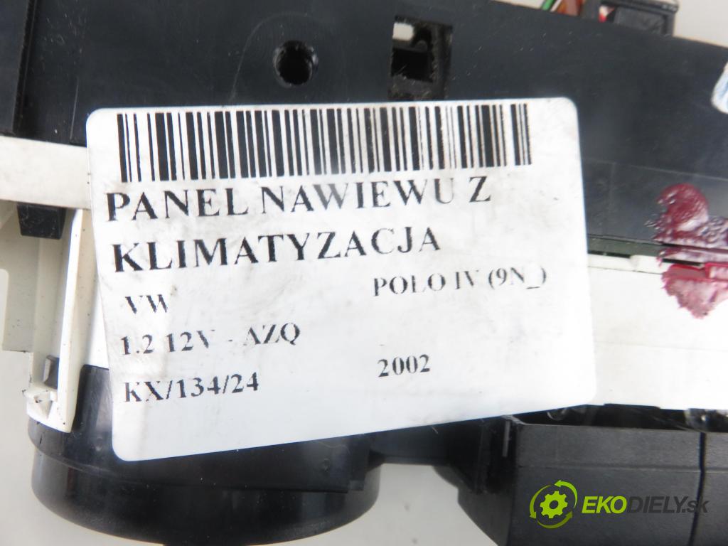 VW POLO (9N_) HB 2002 47,00 1.2 12V 64 - AZQ 1198,00 Panel kúrenia KLIMATIZACE: 6Q0820045E
