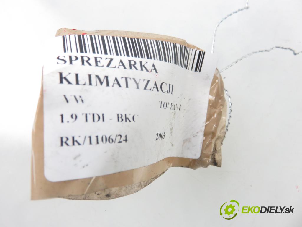 VW TOURAN (1T1, 1T2) MINIVAN 2005 77,00 1.9 TDI - BKC 1896,00 KOMPRESOR: klimatizace 1K0820803Q (Kompresory)
