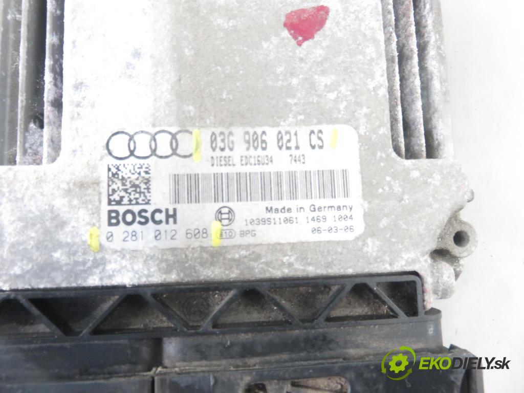 AUDI A3 (8P1) HB 2006 77,00 1.9 TDI - BLS 1896,00 řídící jednotka motora 03G906021CS ; 0281012608