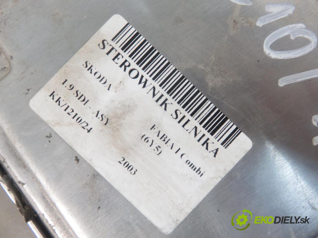 SKODA FABIA I Combi (6Y5) KOMBI 2003 47,00 1.9 SDI 64 - ASY 1896,00 řídící jednotka motora 038906012HR ; 0281011321