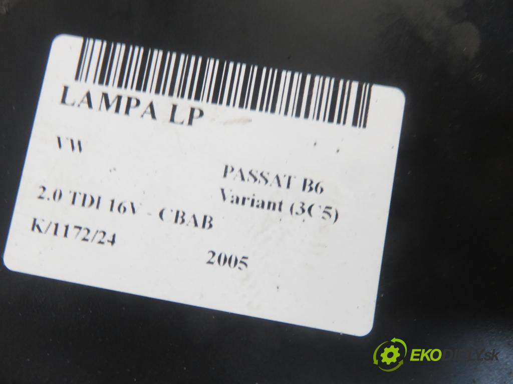 VW PASSAT B6 Variant (3C5) KOMBI 2005 103,00 2.0 TDI CR 16V 140 - CBAB 1968,00 Svetlo LP 3C0941005T