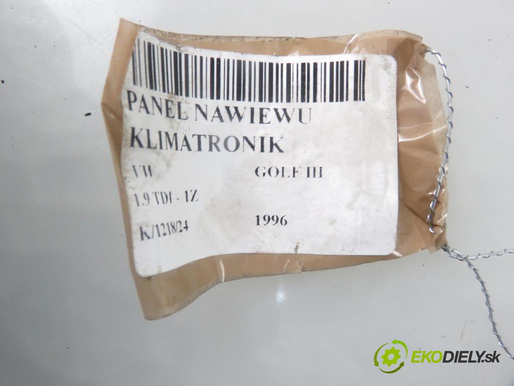 VW GOLF III (1H1) HB 1996 66,00 1.9 TDI 90 - 1Z 1896,00 Panel kúrenia KLIMATRONIK 1H0907044A ; 5HB006797