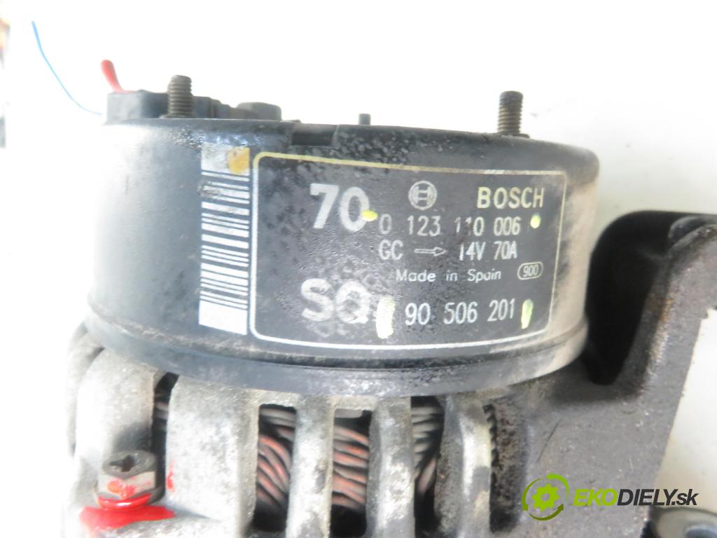 OPEL VECTRA B (J96) SEDAN 1997 60,00 2.0 DI 16V - X 20 DTL 1995,00 Alternátor 0123110006 ; 90506201 (Alternátory)