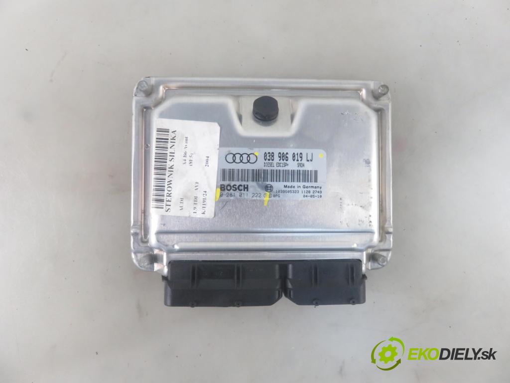 AUDI A4 Avant (8E5, B6) KOMBI 2004 96,00 1.9 TDI PD 130 - AVF 1896,00 řídící jednotka motora 0281011222 ; 038906019LJ