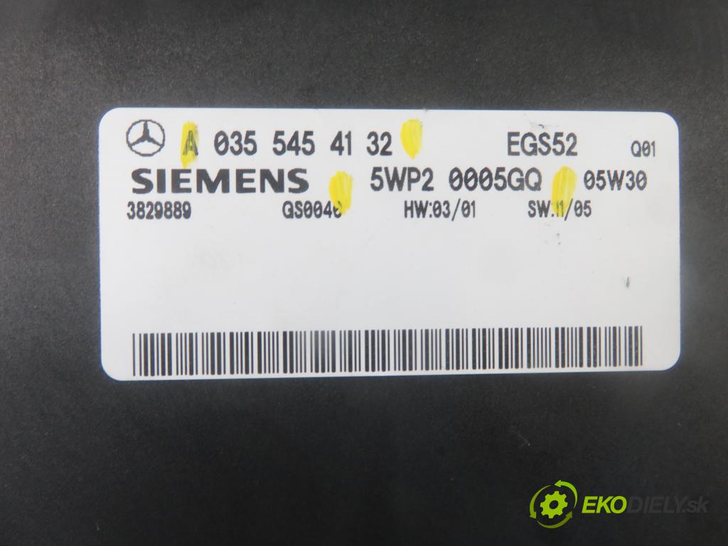 MERCEDES-BENZ KLASA E T-Model (S211) KOMBI 2005 165,00 E 320 T CDI  V6 4-matic (211.289) 224 - OM 642.920 2987,00 Riadiaca jednotka prevodovky 0355454132 ; 5WP20005GQ