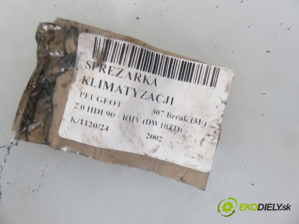 PEUGEOT 307 Break (3E) KOMBI 2002 66,00 2.0 HDI 90 - RHY (DW10TD) 1997,00 KOMPRESOR: klimatizace 9639078280 (Kompresory)