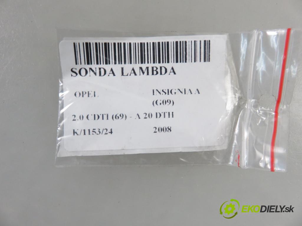 OPEL INSIGNIA A sedan (G09) SEDAN 2008 118,00 2.0 CDTI 160 - A 20 DTH 1956,00 sonda lambda 0281004110 (Lambda sondy)