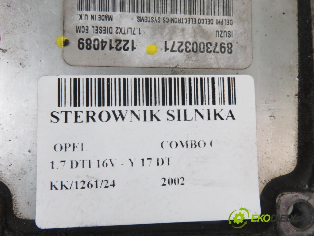 OPEL COMBO C FURGON 2002 55,00 1.7 DTI 16V - Y 17 DT 1686,00 řídící jednotka motora 12214089