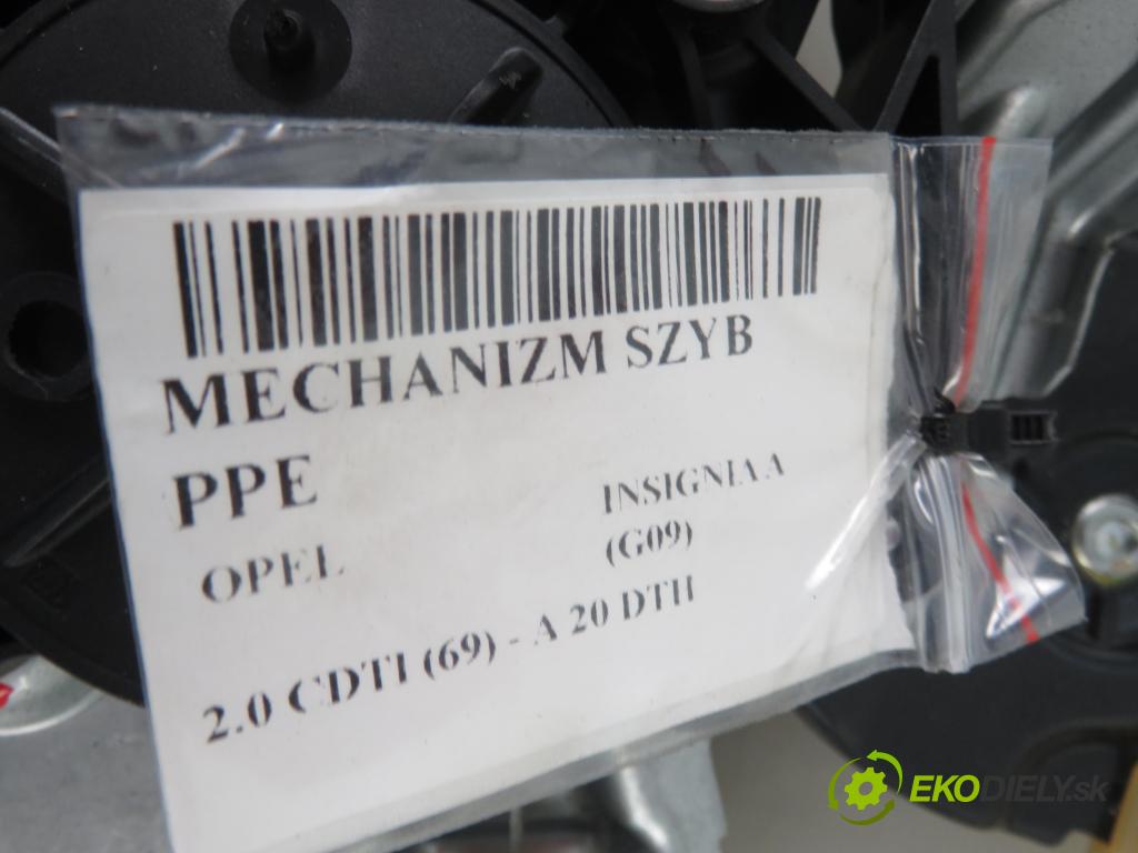 OPEL INSIGNIA A sedan (G09) SEDAN 2008 118,00 2.0 CDTI 160 - A 20 DTH 1956,00 mechanismus oken PPE 13302452