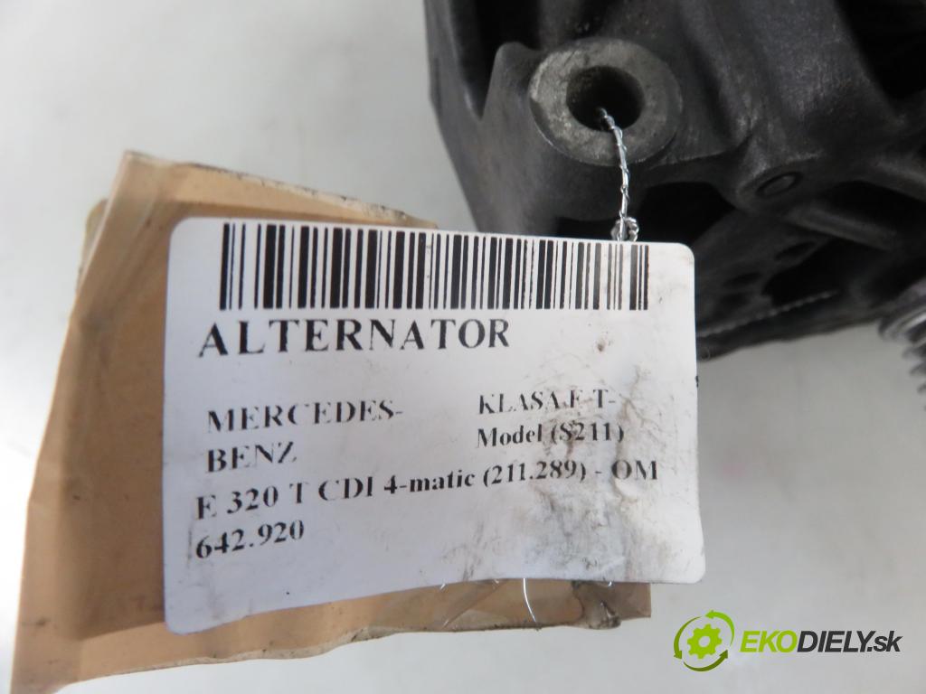 MERCEDES-BENZ KLASA E T-Model (S211) KOMBI 2005 165,00 E 320 T CDI V6 4-matic (211.289) 224 - OM 642.920 2987,00 Alternátor 0131547002 ; 0121715015 (Alternátory)