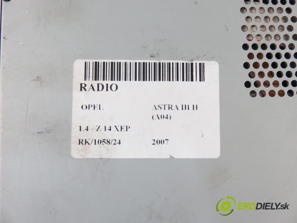 OPEL ASTRA H (A04) HB 2007 66,00 1.4 - Z 14 XEP 1364,00 RADIO CD 13255553 ; 13275085AY