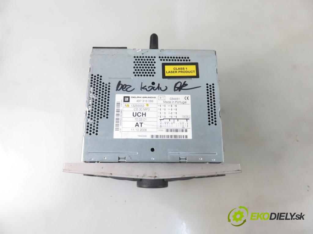OPEL ASTRA H (A04) HB 2007 66,00 1.4 - Z 14 XEP 1364,00 RADIO CD 13255553 ; 13275085AY