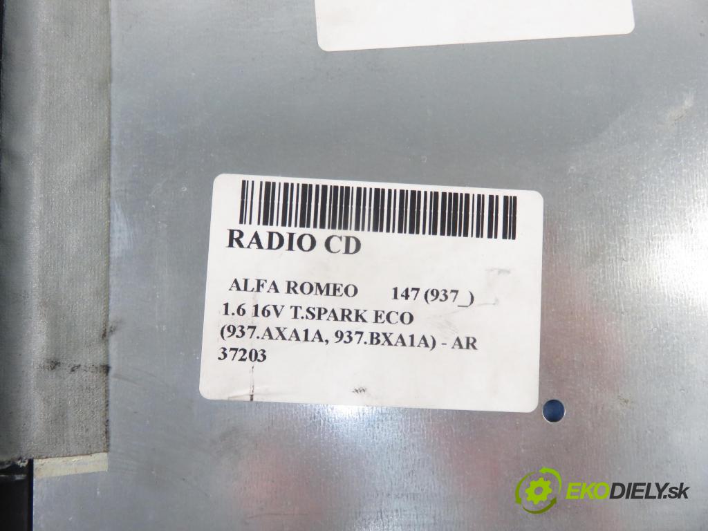 ALFA ROMEO 147 (937_) HB 2003 77,00 1.6 16V T.SPARK ECO 105 - AR 37203 1598,00 RADIO CD
