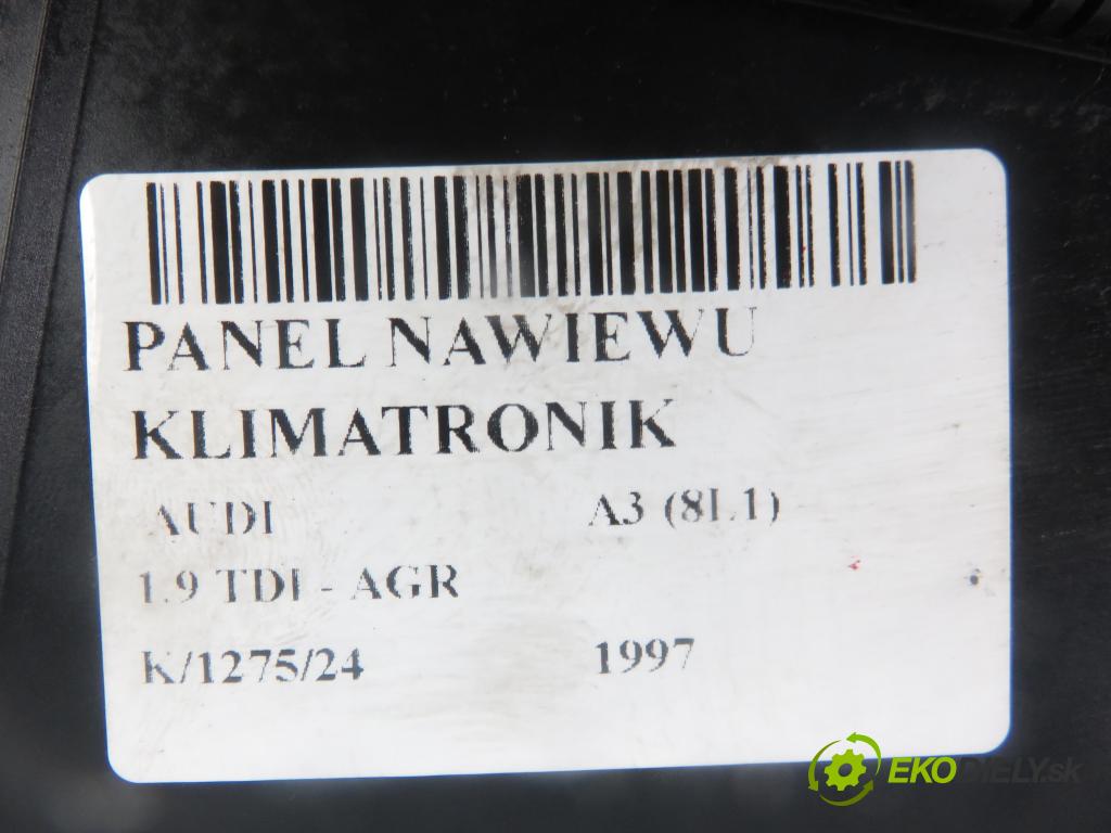 AUDI A3 (8L1) HB 1997 66,00 1.9 TDI - AGR 1896,00 Panel kúrenia KLIMATRONIK 8L0820043B ; 5HB00760800
