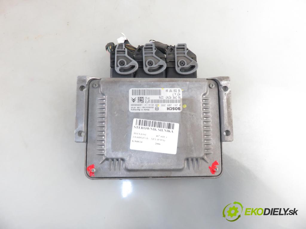 PEUGEOT 407 (6D_) SEDAN 2006 155,00 3.0 V6 (6DXFVJ) 211 -  XFV (ES9A) 2946,00 řídící jednotka motora 0261208266 ; 9655878780