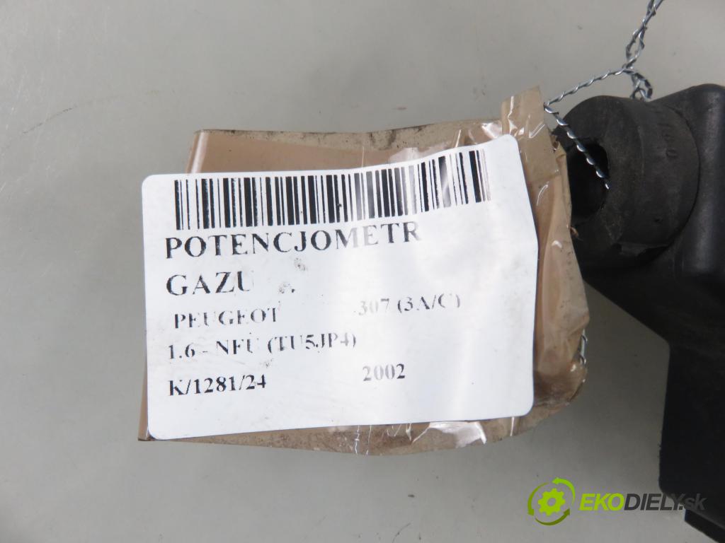 PEUGEOT 307 (3A/C) HB 2002 81,00 1.6 - NFU (TU5JP4) 1587,00 Potenciometer plynu 9639779180 (Pedále)