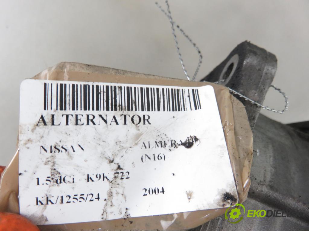 NISSAN ALMERA II Hatchback (N16) HB 2004 60,00 1.5 dCi - K9K 722 1461,00 Alternátor 8200022774 (Alternátory)