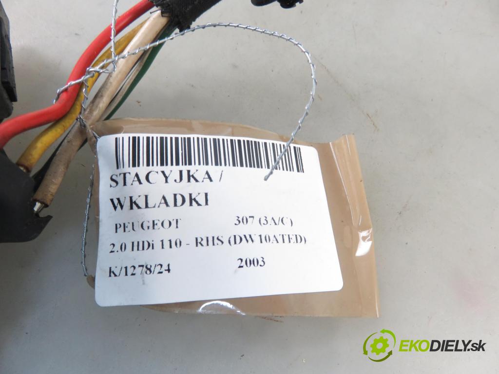 PEUGEOT 307 (3A/C) HB 2003 79,00 2.0 HDi 110 - RHS 1997,00 spinačka 9648445180 (Spínacie skrinky a kľúče)