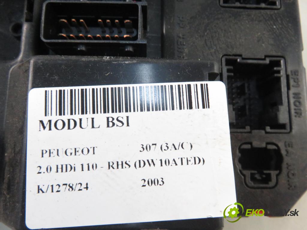 PEUGEOT 307 (3A/C) HB 2003 79,00 2.0 HDi 110 - RHS 1997,00 MODUL BSI 9651197680A ; 9651196980A