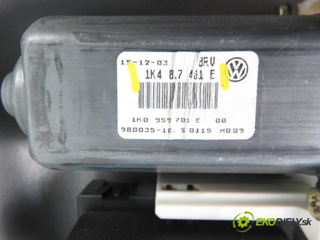 VW GOLF V (1K1) HB 2004 85,00 1.6 FSI - BAG 1598,00 Mechanizmus okien 1K0959793C ; 1K4837401E