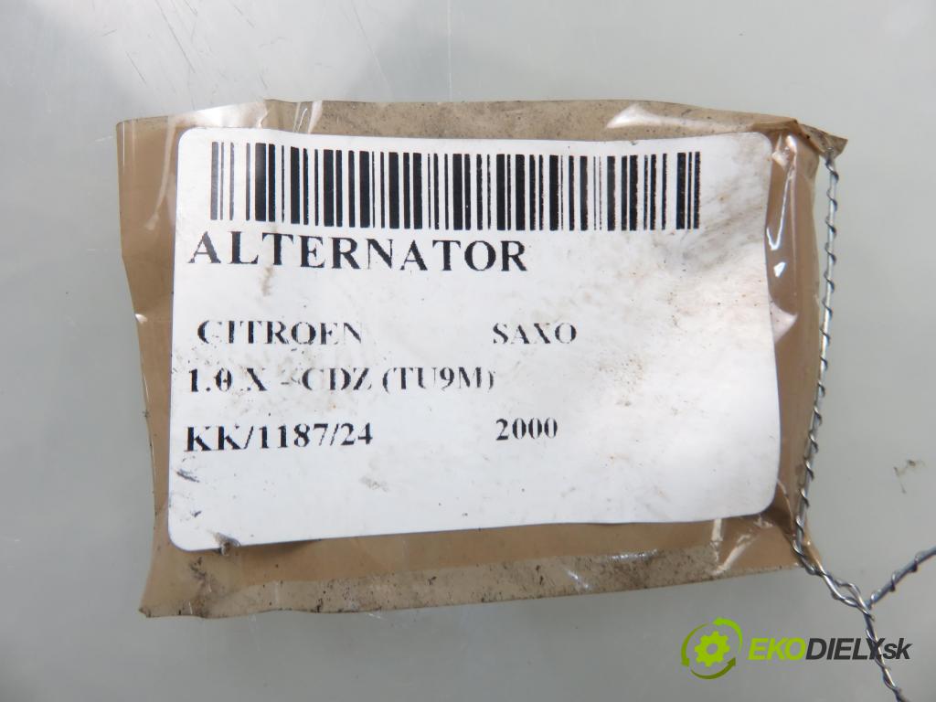 CITROEN SAXO (S0, S1) HB 2000 37,00 1.0 X - CDZ (TU9M) 954,00 Alternátor 9628925380 ; 63621770 (Alternátory)