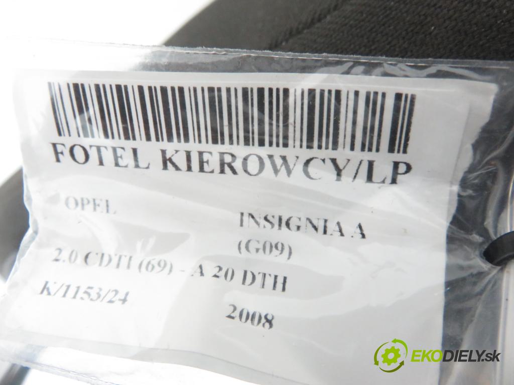 OPEL INSIGNIA A sedan (G09) SEDAN 2008 118,00 2.0 CDTI 160 - A 20 DTH 1956,00 Sedadlo šoféri