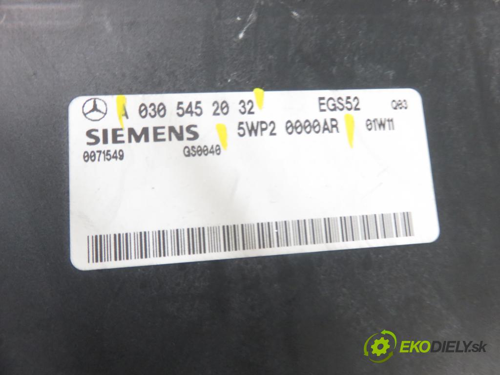 MERCEDES-BENZ KLASA S (W220) SEDAN 2001 145,00 S 320 CDI 197 - OM 613.960 3222,00 Riadiaca jednotka prevodovky 0305452032 ; 5WP20000AR