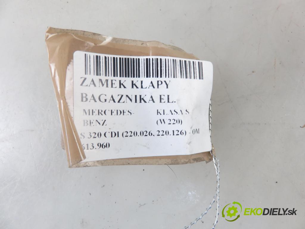 MERCEDES-BENZ KLASA S (W220) SEDAN 2001 145,00 S 320 CDI 197 - OM 613.960 3222,00 zámok dveří kufr MAN: 2208000478 ; 2208000575