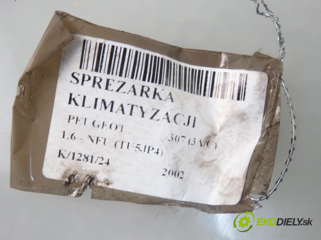 PEUGEOT 307 (3A/C) HB 2002 81,00 1.6 - NFU (TU5JP4) 1587,00 KOMPRESOR: klimatizace  (Kompresory)