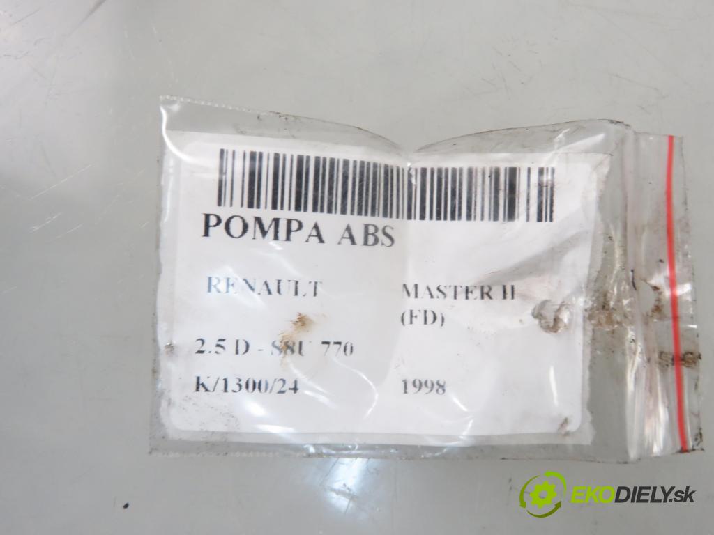 RENAULT MASTER II Skrzynia (FD) FURGON 1998 59,00 2.5 D - S8U 770 2499,00 Pumpa ABS 7700302426 ; 10020400764 (Pumpy ABS)