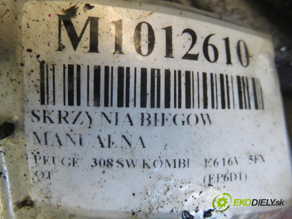 PEUGEOT 308 SW KOMBI 2008 110,00 1.6 16V - 5FX (EP6DT) 1598,00 Prevodovka MANUALNA 9682456310