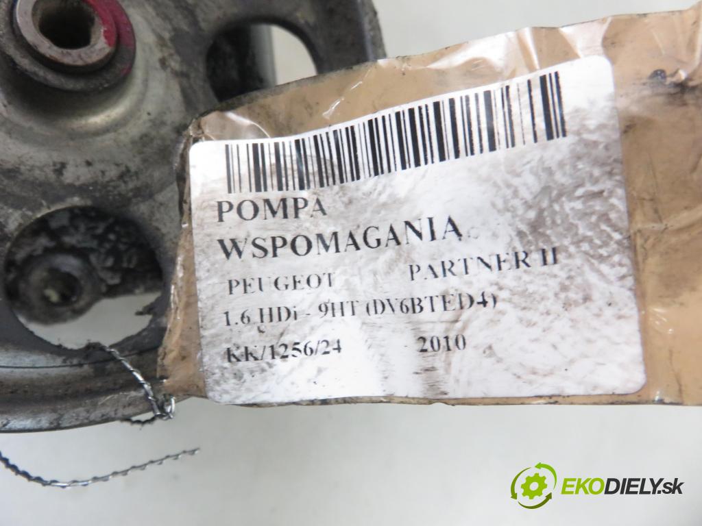 PEUGEOT PARTNER Skrzynia FURGON 2010 55,00 1.6 HDi - 9HT (DV6BTED4) 1560,00 Pumpa servočerpadlo 7617955563 ; 9685555580 (Servočerpadlá, pumpy riadenia)