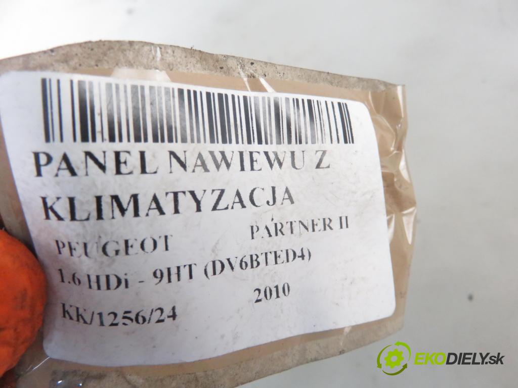 PEUGEOT PARTNER Skrzynia FURGON 2010 55,00 1.6 HDi - 9HT (DV6BTED4) 1560,00 Panel kúrenia KLIMATIZACE: 1400153380