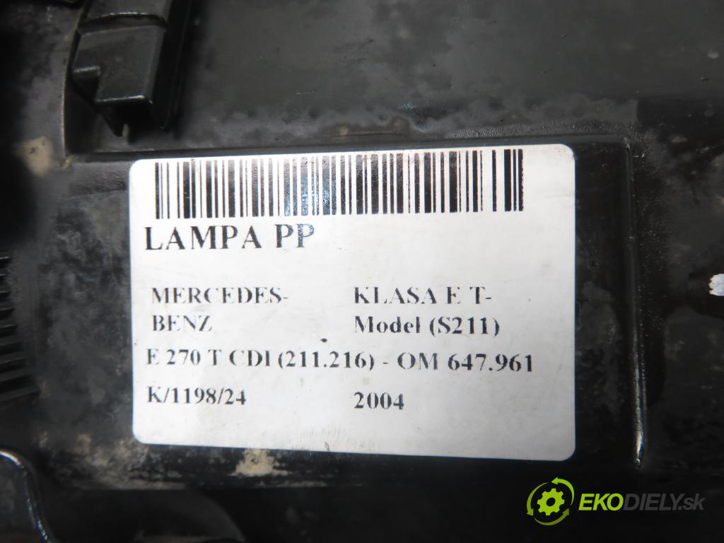 MERCEDES-BENZ KLASA E T-Model (S211) KOMBI 2004 130,00 E 270 T CDI 177 - OM 647.961 2685,00 Svetlo PP