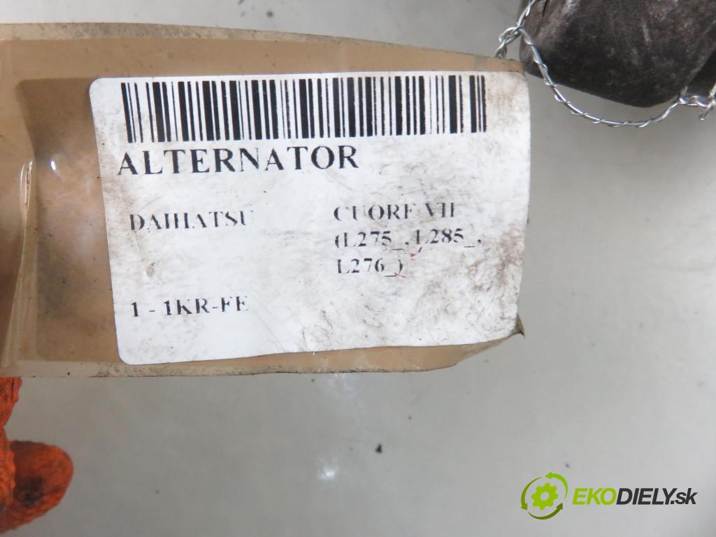 DAIHATSU CUORE VII (L275_, L285_, L276_) HB 2007 51,00 1 - 1KR-FE 998,00 Alternátor 102211-6020 ; 115522070 (Alternátory)