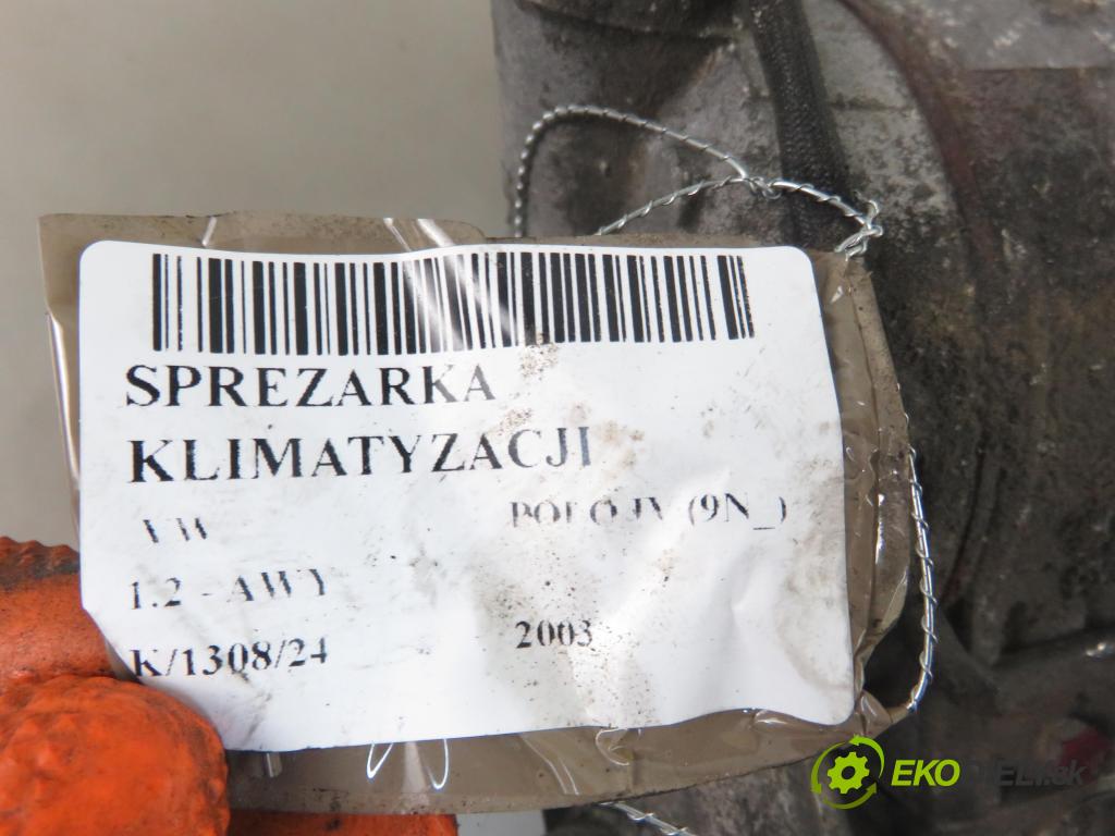 VW POLO (9N_) HB 2003 40,00 1.2 6V 54 - AWY 1198,00 KOMPRESOR: klimatizace 4472208943 ; 6Q0820803G (Kompresory)