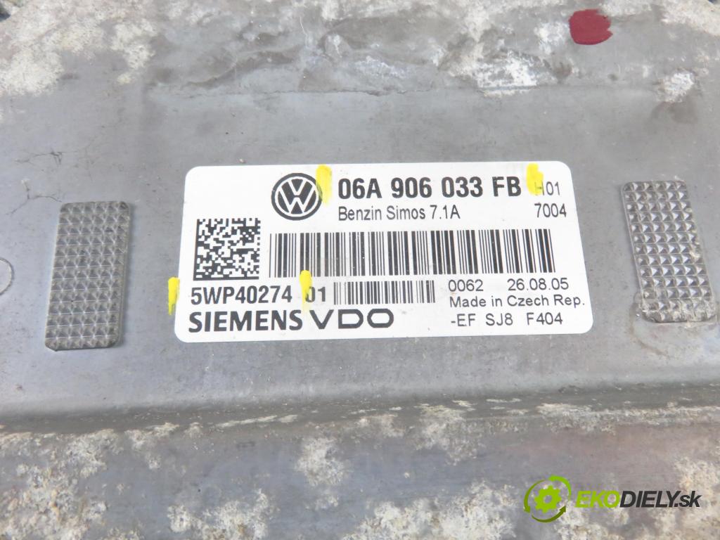 SKODA OCTAVIA II (1Z3) LIFTBACK 2006 75,00 1.6 - BSE 1595,00 řídící jednotka motora 06A906033FB ; 5WP40274