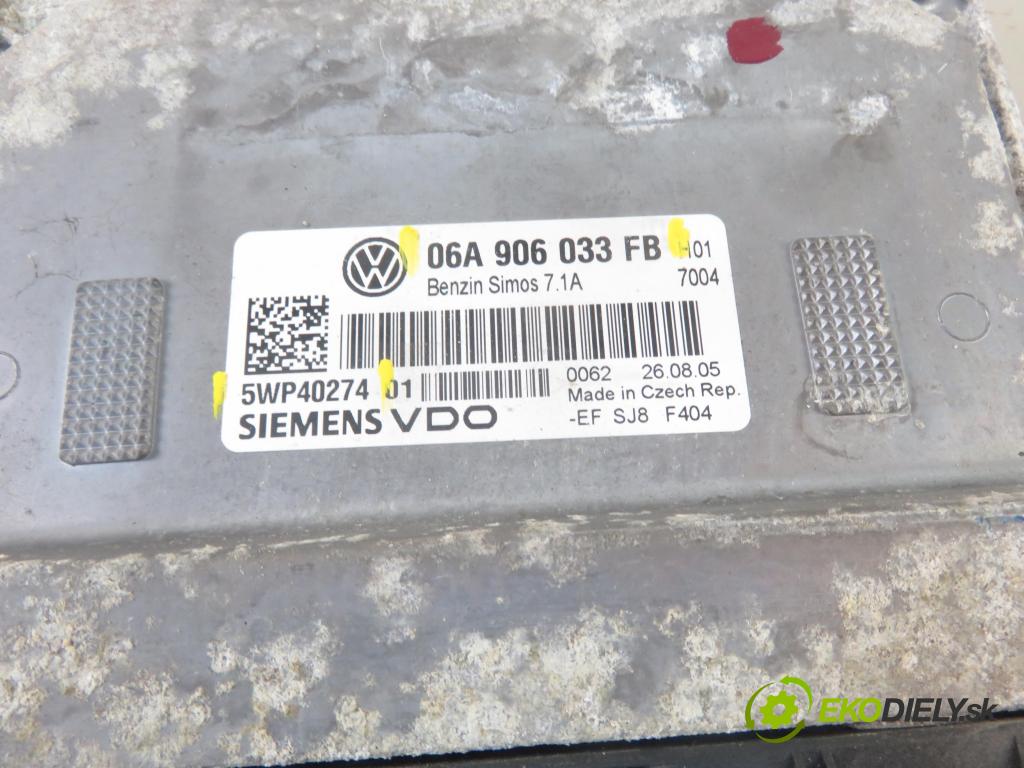 SKODA OCTAVIA II (1Z3) LIFTBACK 2006 75,00 1.6 - BSE 1595,00 řídící jednotka motora 06A906033FB ; 5WP40274