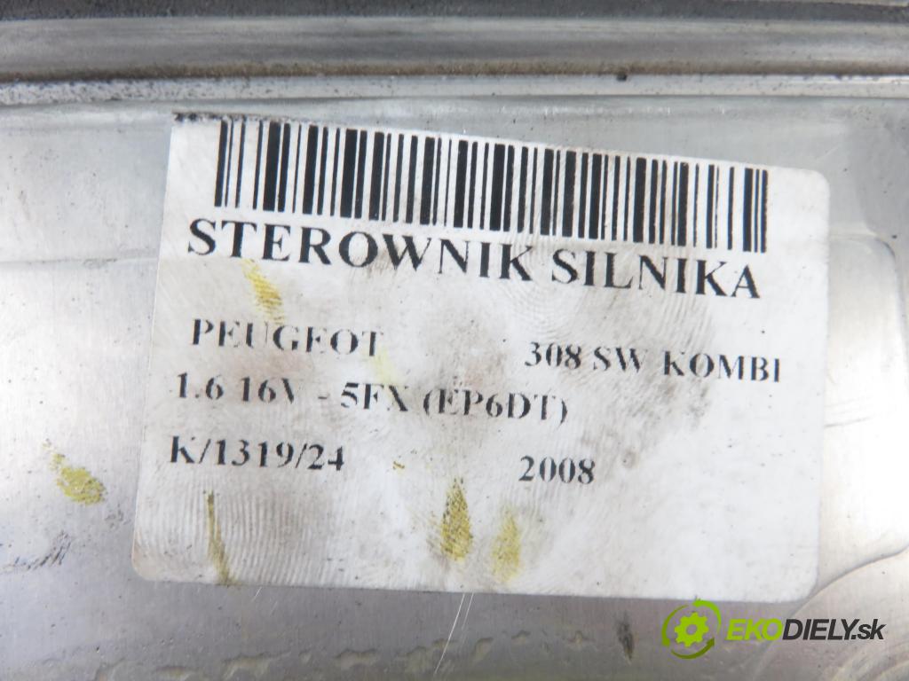 PEUGEOT 308 SW KOMBI 2008 110,00 1.6 16V - 5FX (EP6DT) 1598,00 řídící jednotka motora 0261S04374 ; 9665248580 ; 9664834180