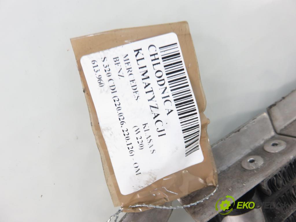 MERCEDES-BENZ KLASA S (W220) SEDAN 2001 145,00 S 320 CDI 197 - OM 613.960 3222,00 chladič klimatizácie  (Chladiče klimatizácie)