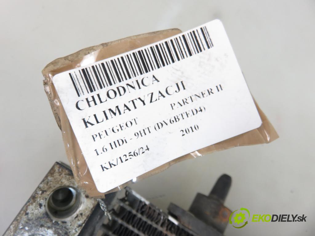 PEUGEOT PARTNER Skrzynia FURGON 2010 55,00 1.6 HDi - 9HT (DV6BTED4) 1560,00 chladič klimatizácie  (Chladiče klimatizácie)
