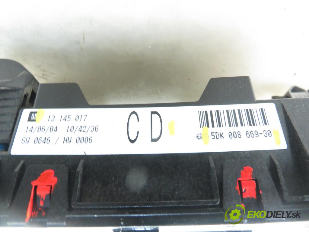 OPEL ASTRA H (A04) HB 2004 125,00 2.0 Turbo - Z 20 LEL 1998,00 MODUL BSI 13145017CD ; 5DK00866930