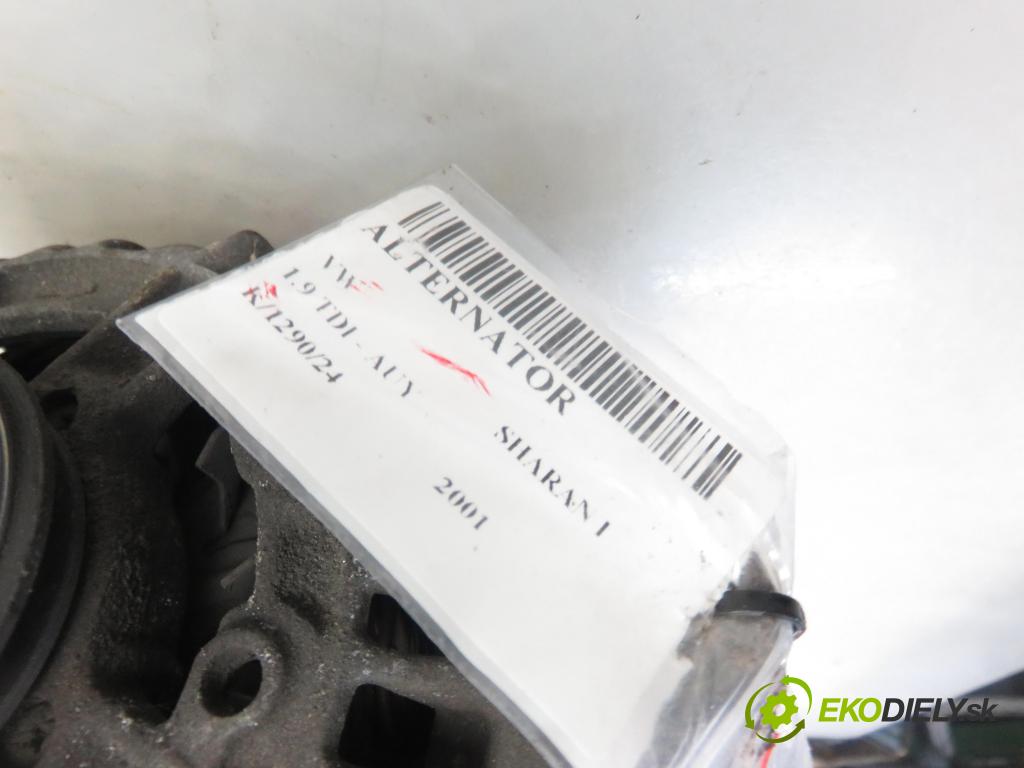 VW SHARAN (7M8, 7M9, 7M6) MINIVAN 2001 85,00 1.9 TDI PD 115 - AUY 1896,00 Alternátor 038903023L ; 0124325001 (Alternátory)
